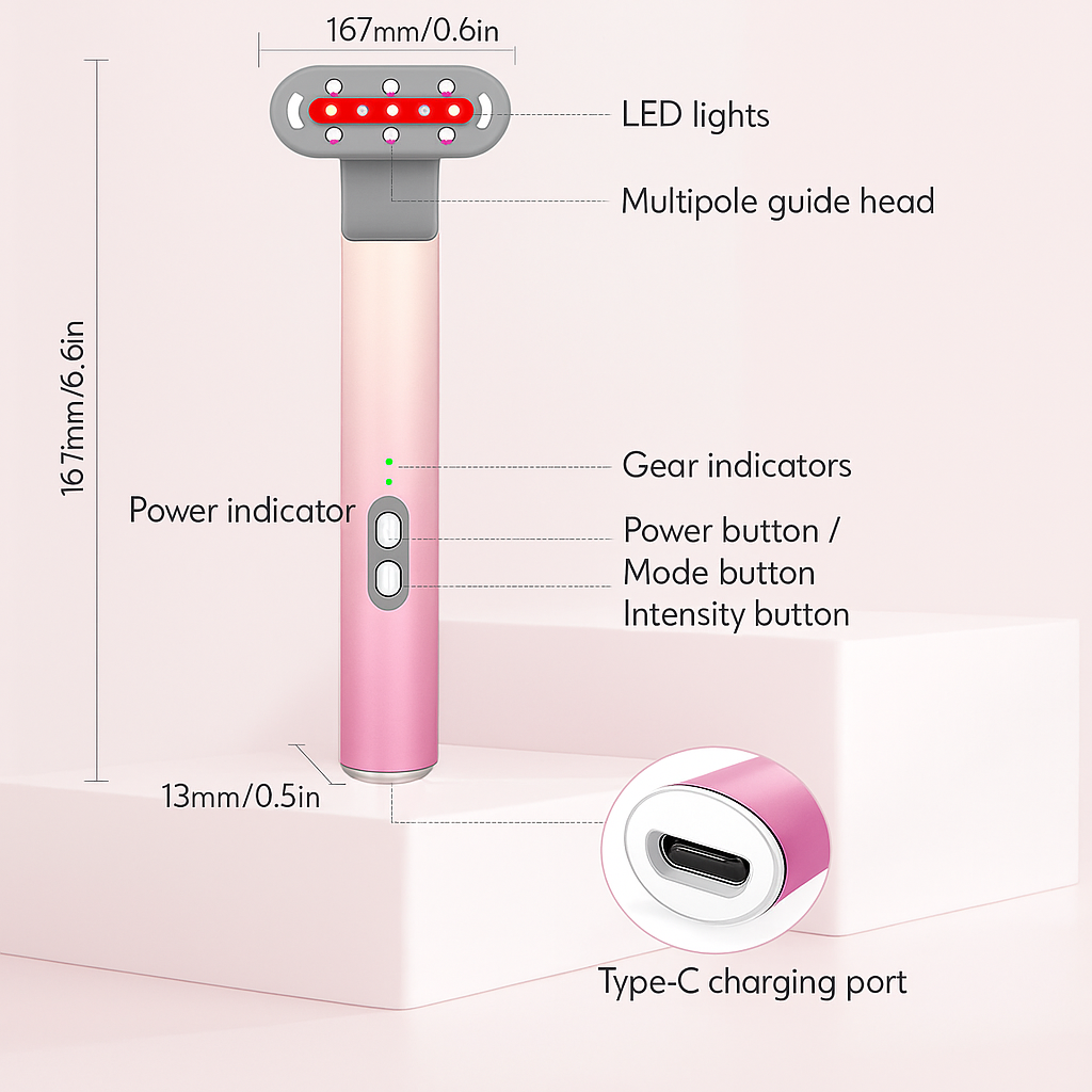 LED Facial Glow Wand